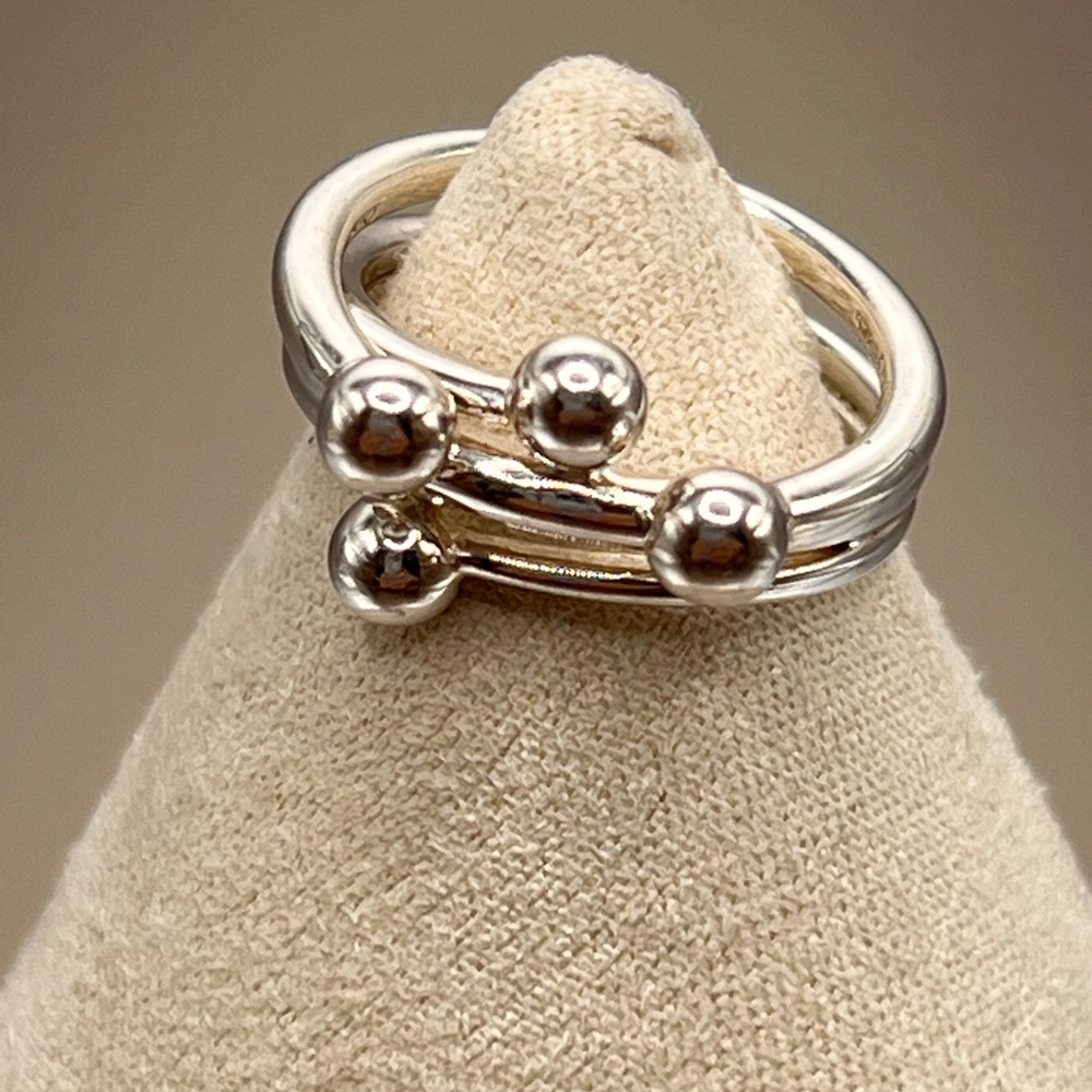 Two Piece Sterling Silver Stackable Rings - image 1